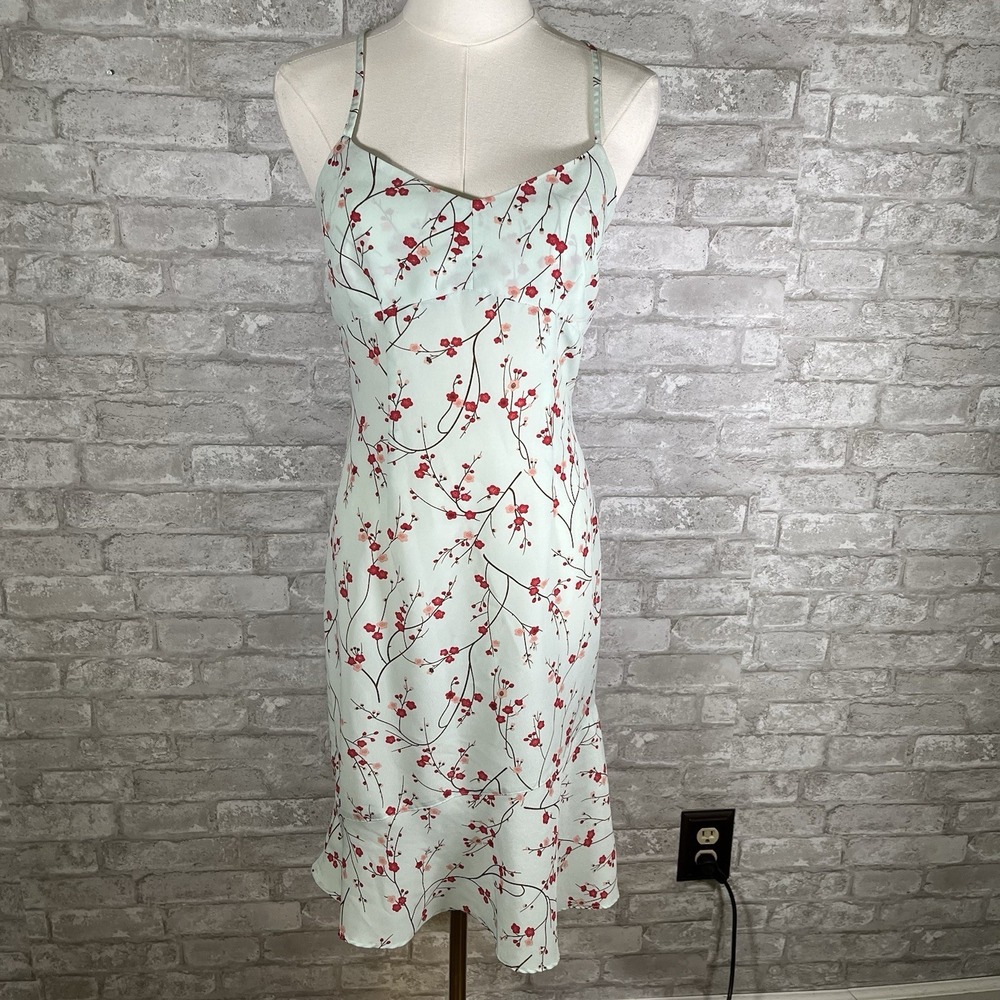 vintage Express slip dress Cherry Blossom Size 1/2 Semi Sheer